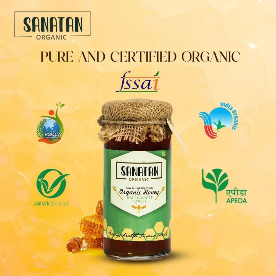 Sanatan Organic Multiflora Jim Corbett Honey- 275 gms