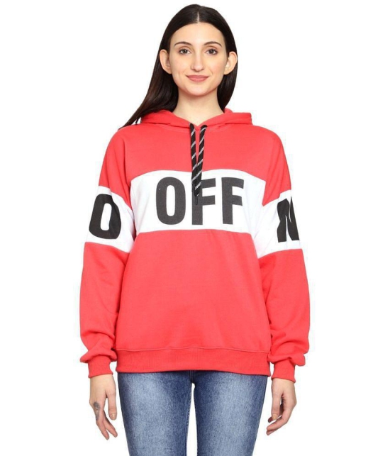 PPTHEFASHIONHUB Fleece Womens Hooded Sweatshirt ( Red ) - None