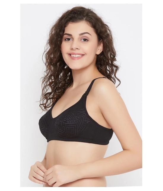 Clovia Black Cotton Bra - 34D