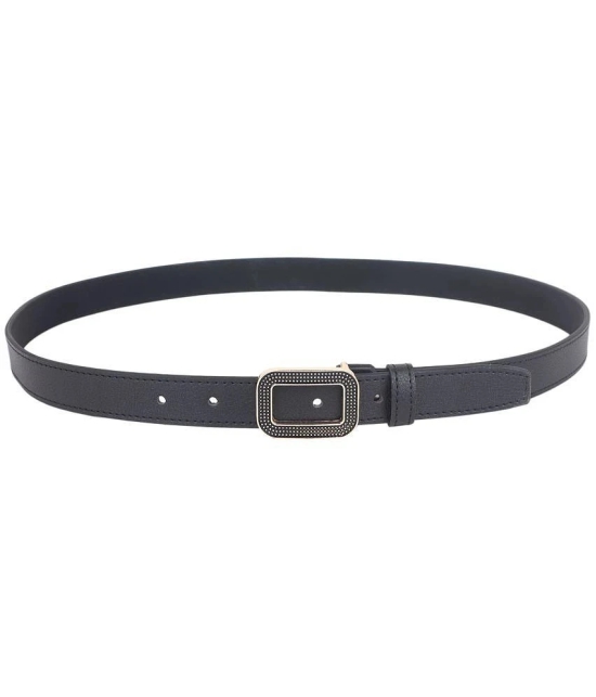 Zacharias - Black Faux Leather Mens Casual Belt ( Pack of 1 ) - None