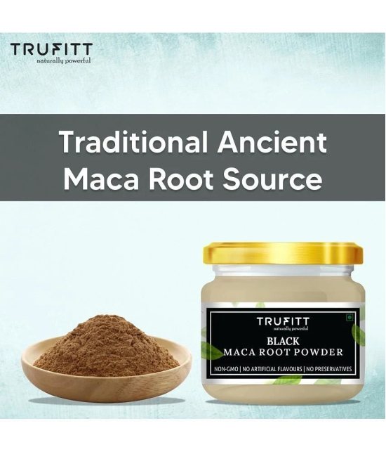 Trufitt Peruvian Black Maca Root Powder Boosts Energy And Immunity Relieves Stress - (100Gm)