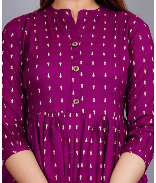 SIPET - Purple Rayon Womens Tunic ( Pack of 1 ) - None