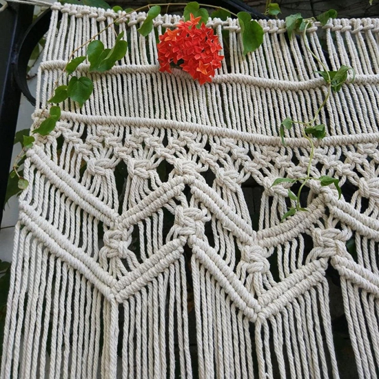 MACRAME ROPE CURTAIN-Ivory / 2