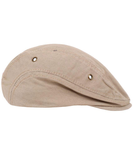 Zacharias - Beige Cotton Men's Cap ( Pack of 1 ) - Beige