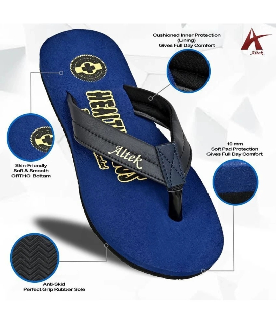 Altek - Navy Mens Thong Flip Flop - None