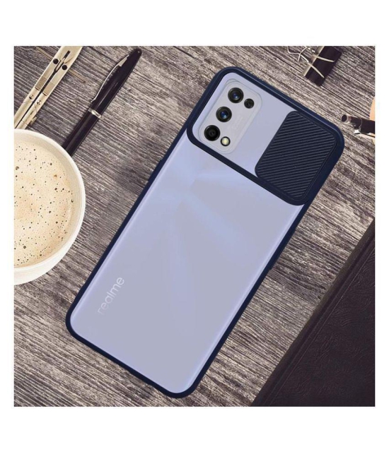 Realme Narzo 20 Pro Glass Cover Shining Stars - Blue Hybrid Shutter Back Cover - Blue