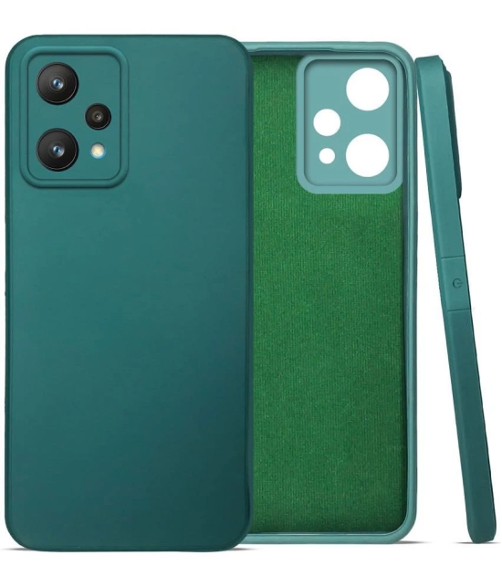 Case Vault Covers - Green Silicon Plain Cases Compatible For Realme 9 4G ( Pack of 1 ) - Green