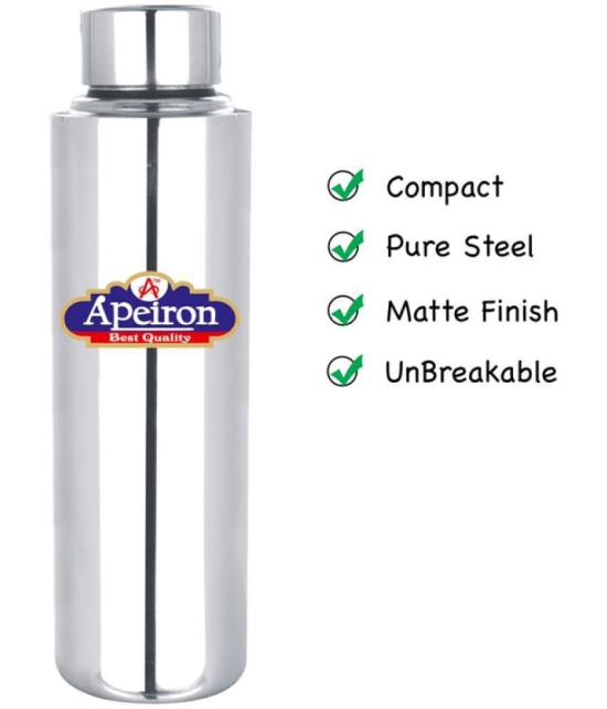 APEIRON - Silver Fridge Water Bottle ( Pack of 1 ) - Silver