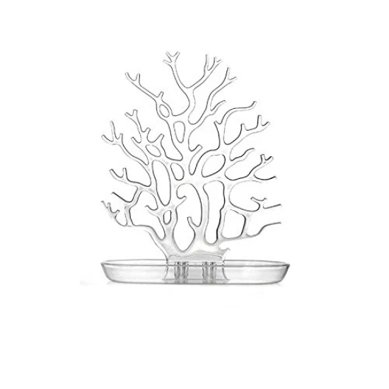 CONNECTWIDE® Acrylic Coral Jewelry Storage Shelf Rack with Holder Coral Jewelry Rack Tree Shape Branch Structure. (1 Pc)