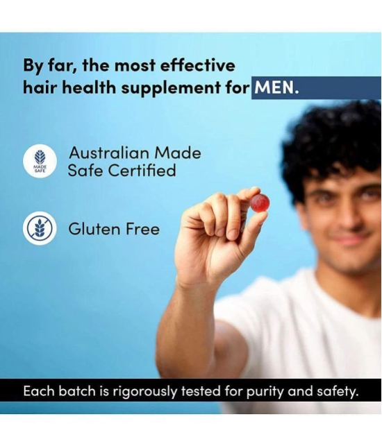 Man Matters Biotin Hair Gummies for Healthy Hair | Hair Vitamins | Strawberry Flavoured | 100% Vegetarian | 60 gummies