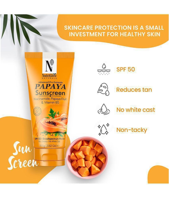 Nutriglow - SPF 50 Sunscreen Cream For All Skin Type ( Pack of 2 )