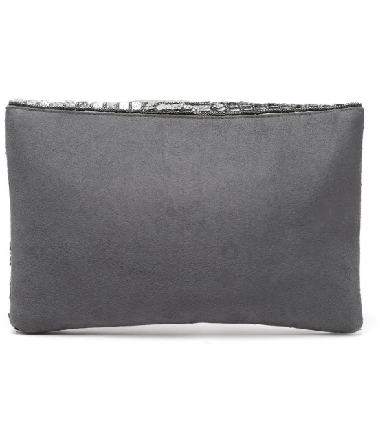 Anekaant - Silver Suede Sling Bag - Silver