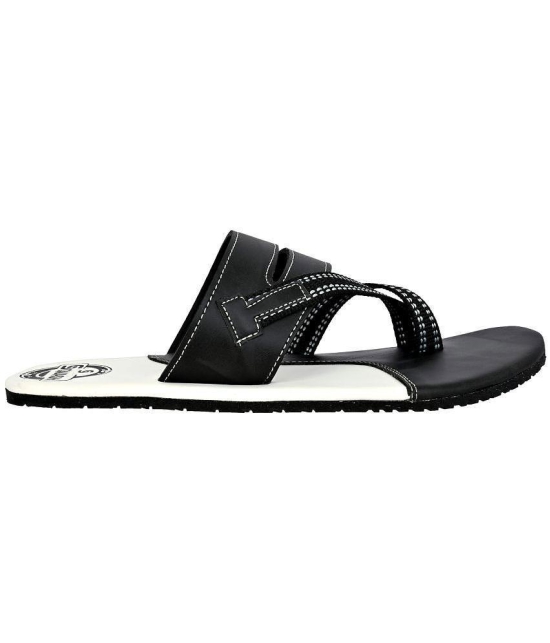 Squash - Black Mens Leather Slipper - None