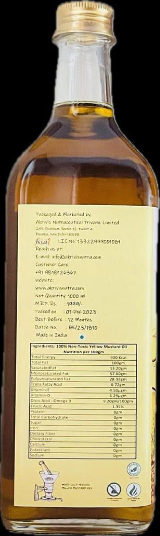 Akrivis Canola Mustard Oil