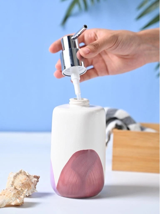 VON CASA Off White & Asymmetric Soap Dispenser - 360mL