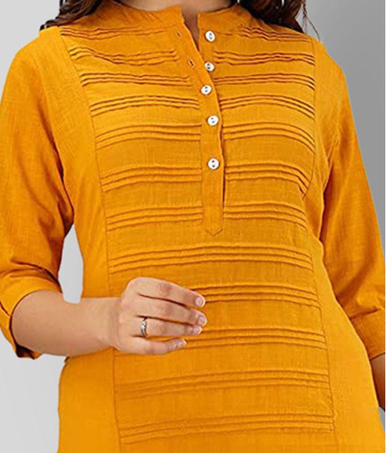 Lee Moda - Yellow Cotton Women's Straight Kurti - None