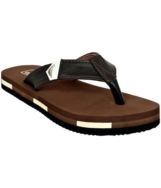 GRASS WALK Brown Mens Slide Flip Flop - None