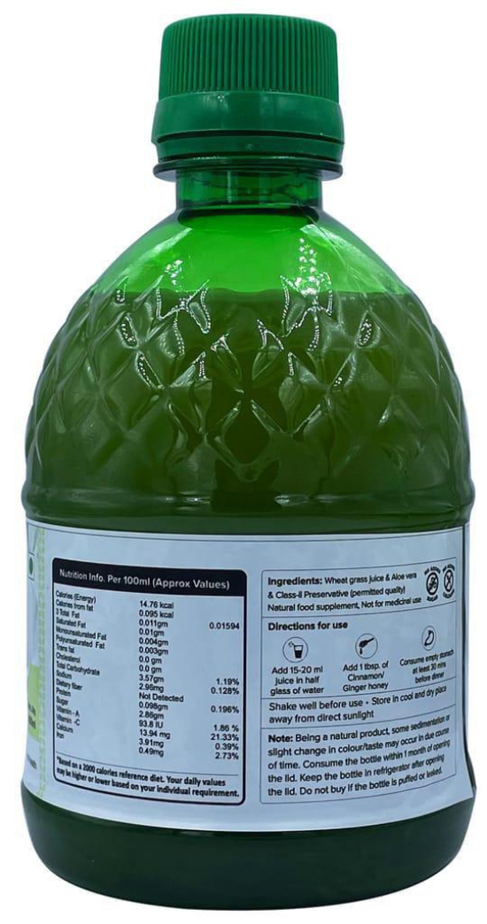 Farm Naturelle-100% Pure Herbal Concentrated (Extra Fiber in Gel Form) Aloevera Wheatgrass Gel/Juice 400Ml (Pack Of 2) And Honey 55g x 2