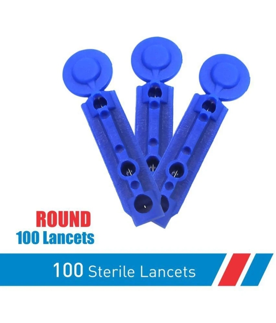 AccuSure Round Lancets(Blue)(100)