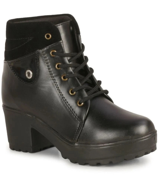 Ishransh - Black Womens Ankle Length Boots - None