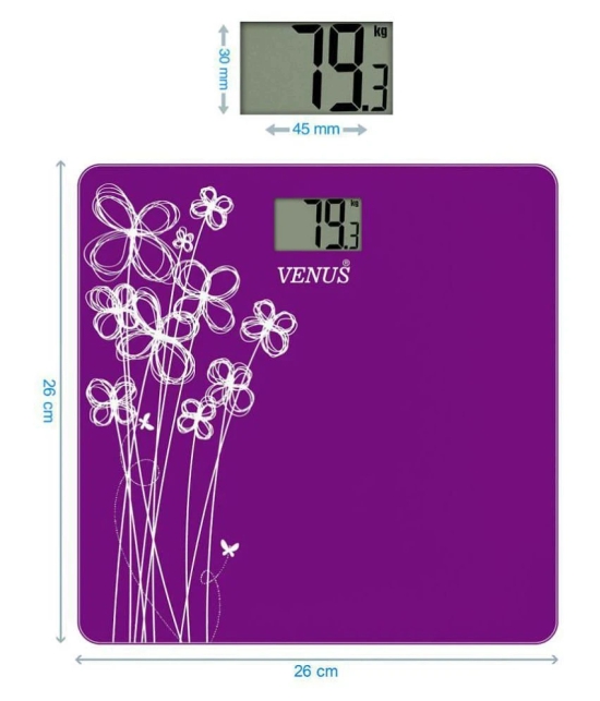 Venus Venus EPS-2001-Purple-Digital Electronic Personal Body Health Fitness Check up Weighing Scale EPS-2001-Purple Purple