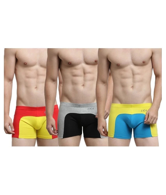 IC4 - Multicolor Cotton Blend Mens Trunks ( Pack of 3 ) - XL