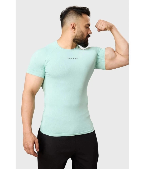 Fuaark Mint Green Polyester Slim Fit Mens Sports T-Shirt ( Pack of 1 ) - None