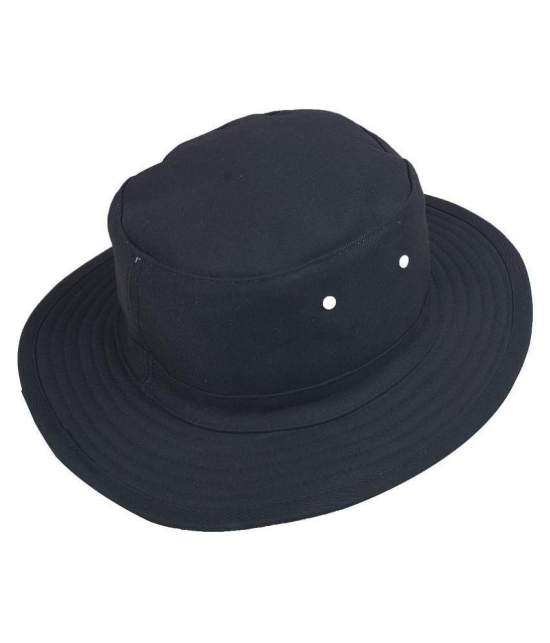 Zacharias Black Plain Cotton Hats - Black