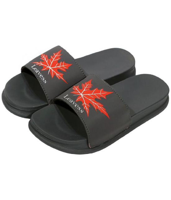 Leavess - Grey Men's Slide Flip Flop - None