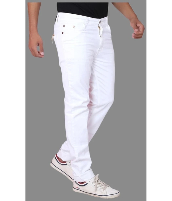 HALOGEN - White Denim Slim Fit Mens Jeans ( Pack of 1 ) - None