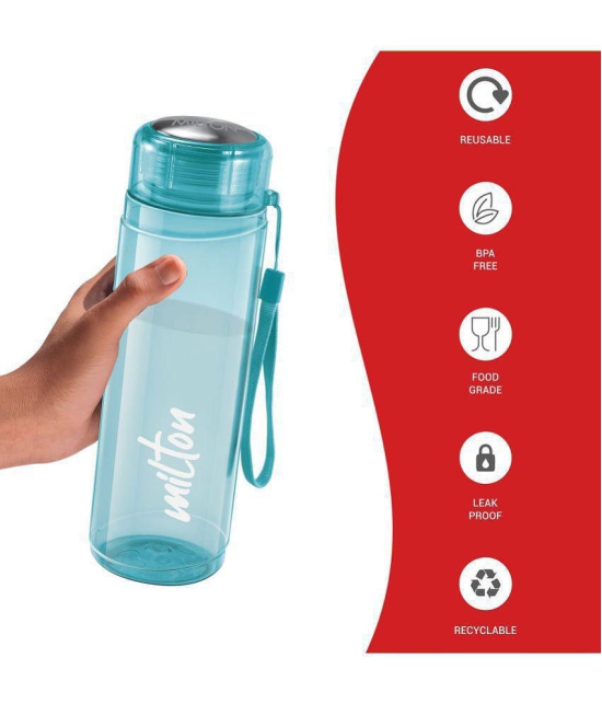 Milton Hector 1000 Pet Water Bottle Set of 3, 1000 ml Each, Blue | Recyclable | Reusable | BPA Free | Food Grade | Leak Proof | Gym | Office | Home | Kitchen | Treking | Travel | Hiking - Bl