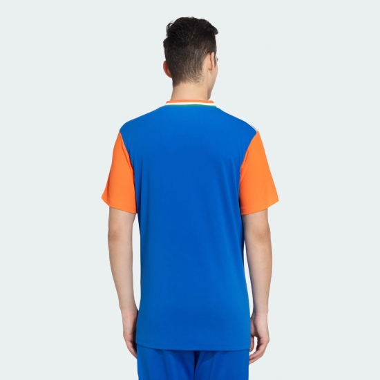 Fw24 India Cricket T20 International Fan Jersey: Showcase Your Team Spirit with Breathable Comfort and Sustainable Style (Colour - BLUE/ORANGE, Size - XXL) by Total Sporting And Fitness Solutions Pvt Ltd