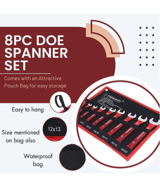 Padmakshi Open End Spanner Set of 8 Pc