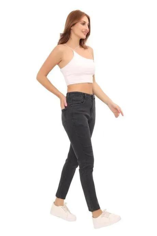 Attire Lab Womens Solid High Waist Skinny Jeans -Grey-36