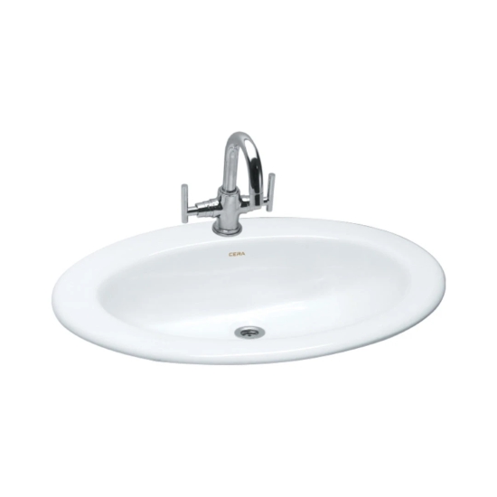 Cera Counter Top Circle Shaped White Wash Basin Circular S2030115