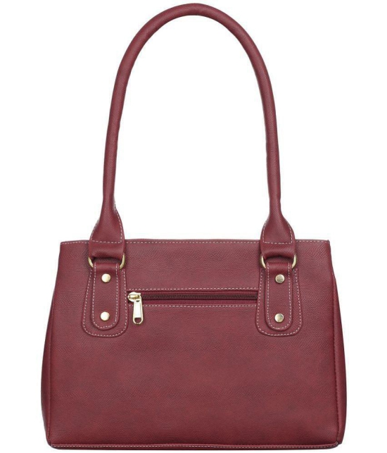 Fostelo - Maroon PU Shoulder Bag - Maroon