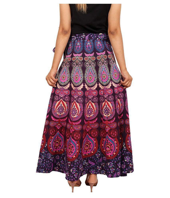 Rangun Cotton A-Line Skirt - Purple - 33-36