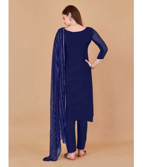 Apnisha - Unstitched Navy Blue Cotton Dress Material ( Pack of 1 ) - Navy Blue