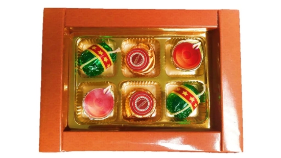 Home Made A box of 6 handmade Diwali chocolate firecrackers