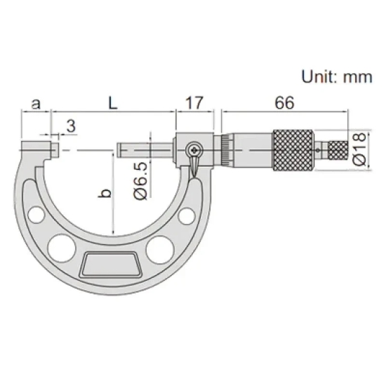 Insize Outside Micrometer Set - 3203-1004A-3203-125A (100-125MM)