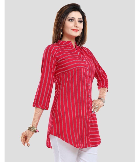 Meher Impex - Red Crepe Women''s Tunic ( Pack of 1 ) - None