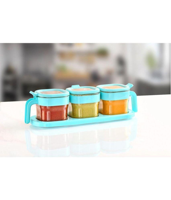 VARKAUS - Plastic Multicolor Spice Container ( Set of 3 ) - Multicolor