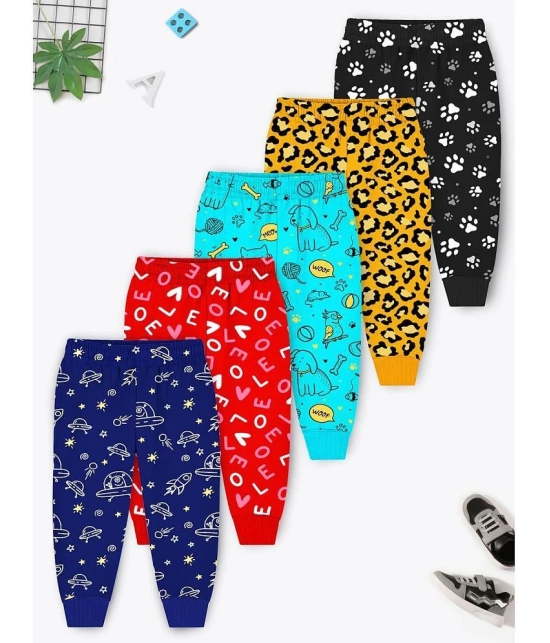 Trampoline Multi Cotton Blend Boys Trackpant ( Pack of 5 ) - None