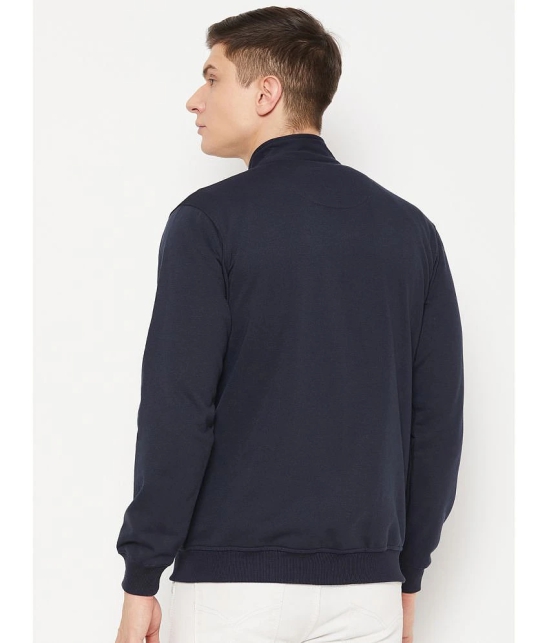 UBX Cotton Blend High Neck Mens Sweatshirt - Navy Blue ( Pack of 1 ) - None