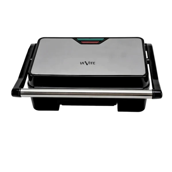 LA' FORTE VITE Heavy Duty Panini Grill Sandwich 850W Grill (Silver, Black)