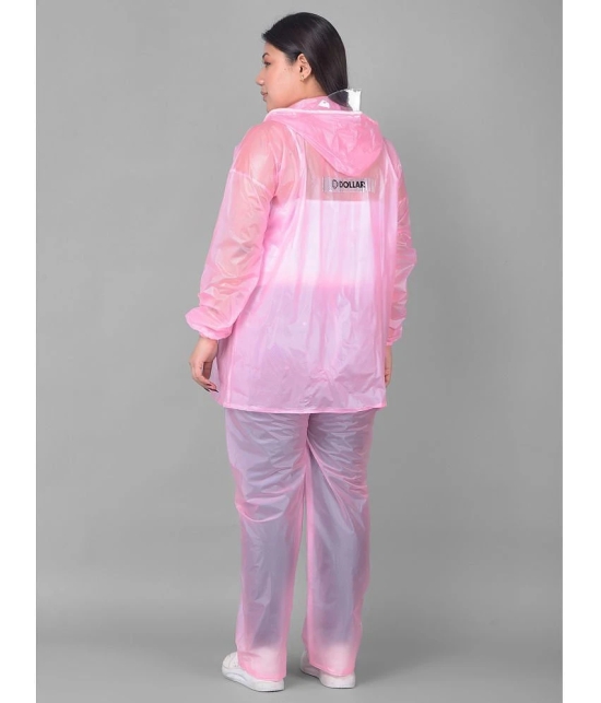 Dollar Polyester Raincoat Set - Pink - None