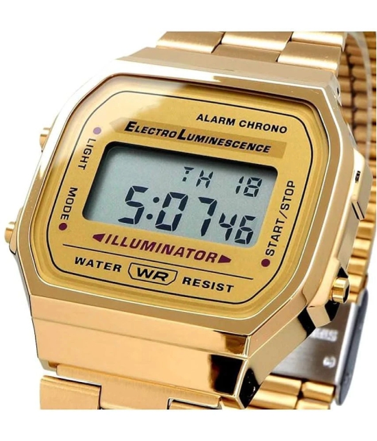 Newman Gold Metal Digital Mens Watch