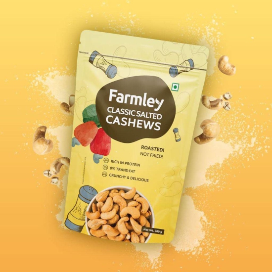 Farmley Roasted Cashew Nuts and Party Mix Snacks I 4 Roasted Cashew Nuts (Black Pepper, Thai Chilli, Chatpata Masala, Classic Salted) & 1 Party Mix Snack Combo 860g (Kaju &?Party?Snacks?)