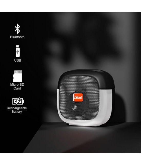 CYOMI Cy631 5 W Bluetooth Speaker Bluetooth v5.0 with SD card Slot Playback Time 4 hrs Black - Black