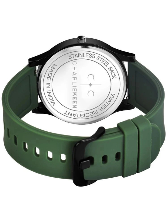 CHARLIEKEEN Green Silicon Analog Mens Watch